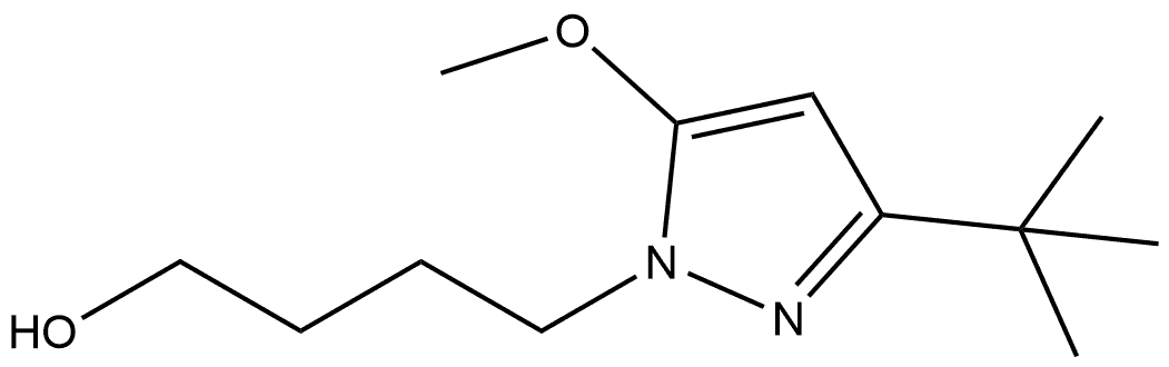 4-(3-tert-butyl-5-methoxy-1H-pyrazol-1-yl)butan-1-ol Structure