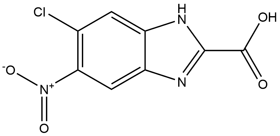 6-Chloro-5-nitrobenzimidazole-2-carboxylic Acid Structure