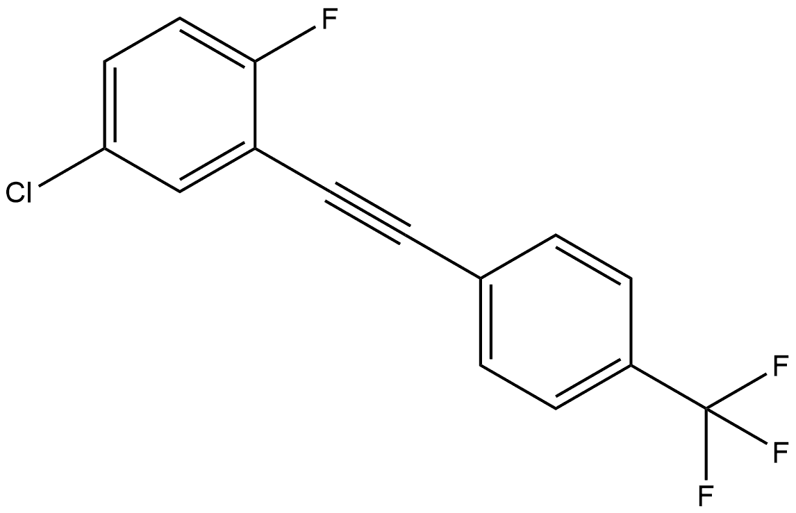 4-Chloro-1-fluoro-2-[2-[4-(trifluoromethyl)phenyl]ethynyl]benzene Structure