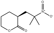 2H-Pyran-2-one, tetrahydro-3-(2-methyl-2-nitropropyl)-, (3S)- Structure