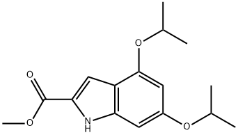 1H-Indole-2-carboxylic acid, 4,6-bis(1-methylethoxy)-, methyl ester 구조식 이미지