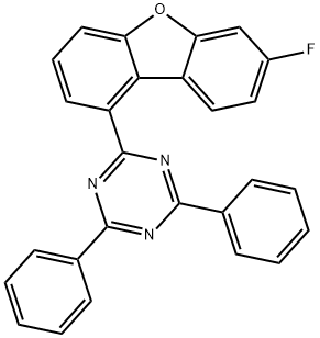1,3,5-Triazine, 2-(7-fluoro-1-dibenzofuranyl)-4,6-diphenyl- 구조식 이미지