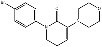 2(1H)-Pyridinone, 1-(4-bromophenyl)-5,6-dihydro-3-(4-morpholinyl)- Structure