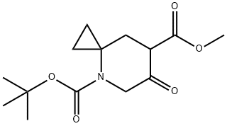 4-Azaspiro[2.5]octane-4,7-dicarboxylic acid, 6-oxo-, 4-(1,1-dimethylethyl) 7-methyl ester Structure