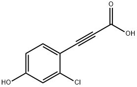 3-(2-Chloro-4-hydroxyphenyl)-2-propynoic acid 구조식 이미지