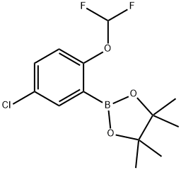 1,3,2-Dioxaborolane, 2-[5-chloro-2-(difluoromethoxy)phenyl]-4,4,5,5-tetramethyl- 구조식 이미지