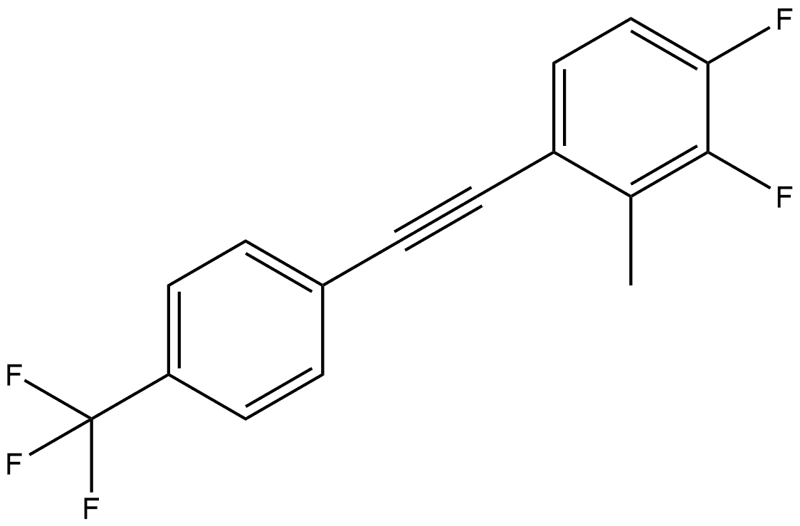 1,2-Difluoro-3-methyl-4-[2-[4-(trifluoromethyl)phenyl]ethynyl]benzene Structure