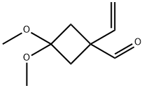 Cyclobutanecarboxaldehyde, 1-ethenyl-3,3-dimethoxy- 구조식 이미지