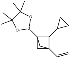 2-(2-Cyclopropyl-3-vinylbicyclo[1.1.1]pentan-1-yl)-4,4,5,5-tetramethyl-1,3,2-dioxaborolane Structure