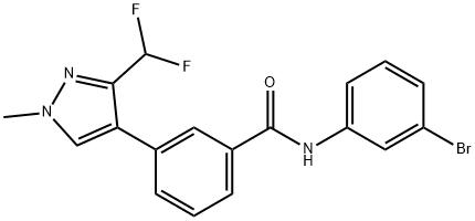 N-(3-bromophenyl)-3-(3-(difluoromethyl)-1-methyl-1H-pyrazol-4-yl)benzamide Structure