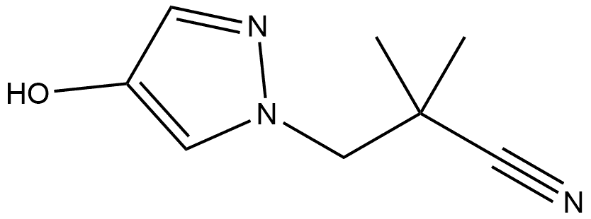 4-Hydroxy-α,α-dimethyl-1H-pyrazole-1-propanenitrile Structure