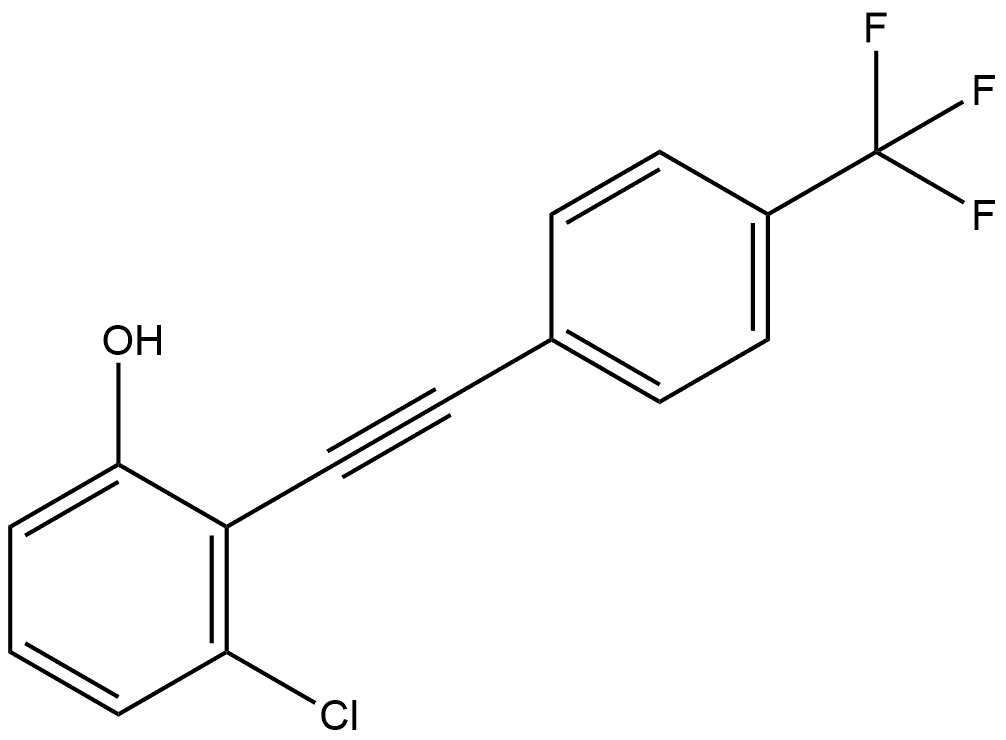 Phenol, 3-chloro-2-[2-[4-(trifluoromethyl)phenyl]ethynyl]- Structure