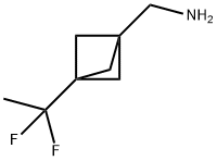 3-(1,1-Difluoroethyl)bicyclo[1.1.1]pentane-1-methanamine Structure