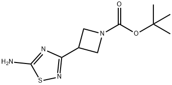 tert-butyl
3-(5-amino-1,2,4-thiadiazol-3-yl)azetidine-1-carbox
ylate Structure