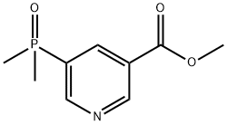 3-Pyridinecarboxylic acid, 5-(dimethylphosphinyl)-, methyl ester Structure