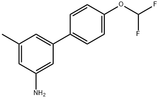 4'-(difluoromethoxy)-5-methyl-[1,1'-biphenyl]-3-am
ine Structure