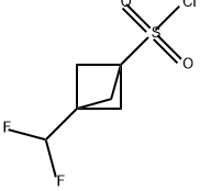 Bicyclo[1.1.1]pentane-1-sulfonyl chloride, 3-(difluoromethyl)- Structure