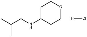 2H-Pyran-4-amine, tetrahydro-N-(2-methylpropyl)-, hydrochloride (1:1) Structure