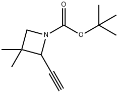 1-Azetidinecarboxylic acid, 2-ethynyl-3,3-dimethyl-, 1,1-dimethylethyl ester Structure