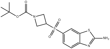 tert-butyl
3-[(2-amino-1,3-benzothiazol-6-yl)sulfonyl]azetidin
e-1-carboxylate Structure