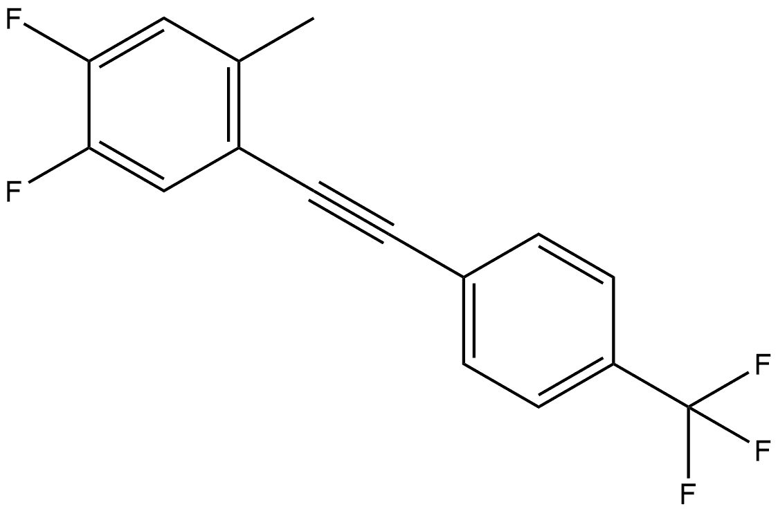 1,2-Difluoro-4-methyl-5-[2-[4-(trifluoromethyl)phenyl]ethynyl]benzene Structure