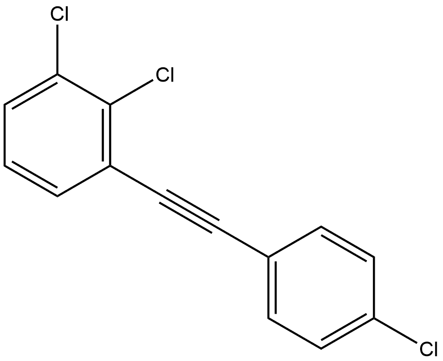 1,2-Dichloro-3-[2-(4-chlorophenyl)ethynyl]benzene Structure