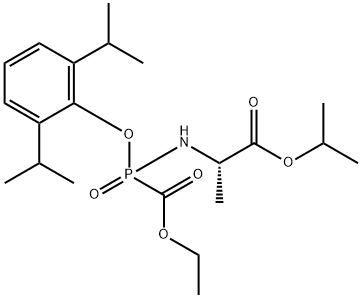 (S)-isopropyl 2-(((R)-(2,6-diisopropylphenoxy)(ethoxycarbonyl)phosphoryl)amino)propanoate Structure