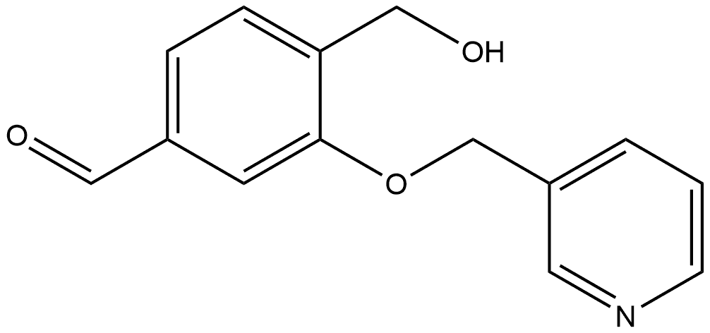 Benzaldehyde, 4-(hydroxymethyl)-3-(3-pyridinylmethoxy)- 구조식 이미지