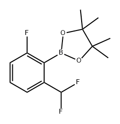 1,3,2-Dioxaborolane, 2-[2-(difluoromethyl)-6-fluorophenyl]-4,4,5,5-tetramethyl- Structure