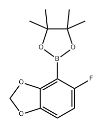 1,3-Benzodioxole, 5-fluoro-4-(4,4,5,5-tetramethyl-1,3,2-dioxaborolan-2-yl)- Structure