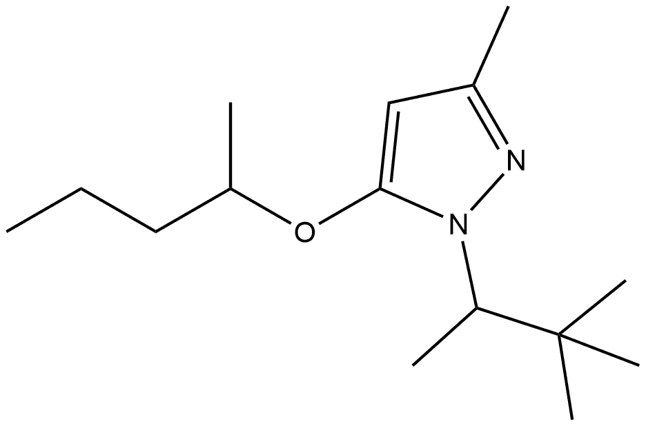 1-(3,3-dimethylbutan-2-yl)-3-methyl-5-(pentan-2-yloxy)-1H-pyrazole Structure