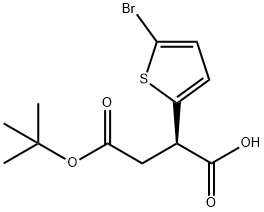 (R)-2-(5-bromothiophen-2-yl)-4-(tert-butoxy)-4-oxobutanoic acid Structure