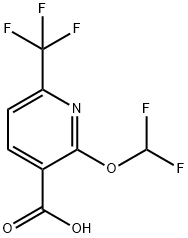 3-Pyridinecarboxylic acid, 2-(difluoromethoxy)-6-(trifluoromethyl)- Structure