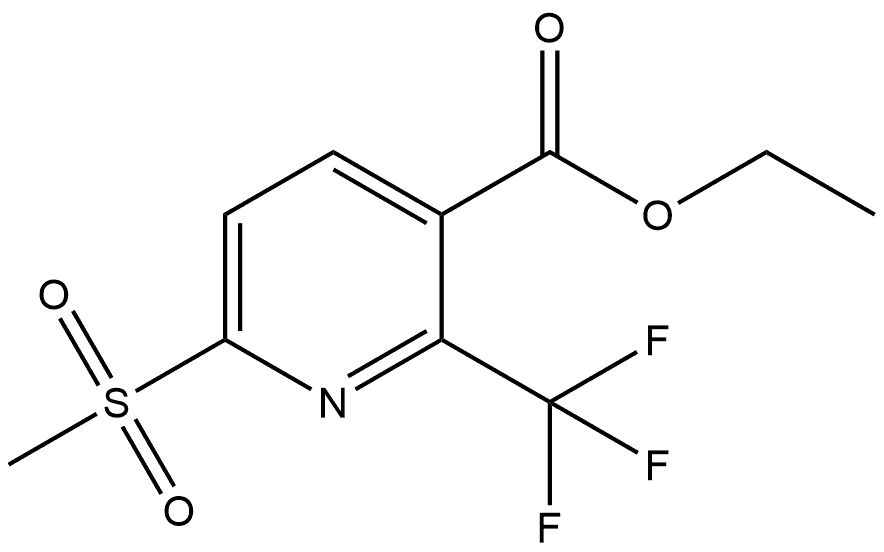 Ethyl 6-(methylsulfonyl)-2-(trifluoromethyl)-3-pyridinecarboxylate Structure