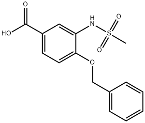 Benzoic acid, 3-[(methylsulfonyl)amino]-4-(phenylmethoxy)- 구조식 이미지