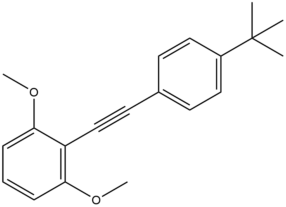 2-[2-[4-(1,1-Dimethylethyl)phenyl]ethynyl]-1,3-dimethoxybenzene Structure