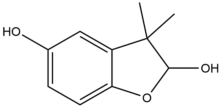 3,3-Dimethyl-2,3-dihydro-1-benzofuran-2,5-diol Structure