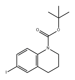 1(2H)-Quinolinecarboxylic acid, 3,4-dihydro-6-iodo-, 1,1-dimethylethyl ester Structure
