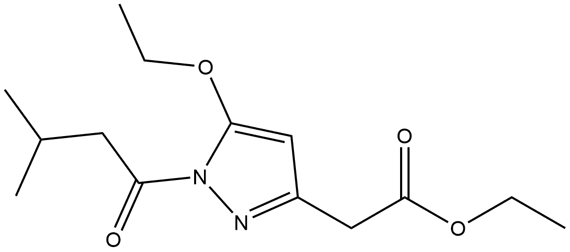 ethyl 2-[5-ethoxy-1-(3-methylbutanoyl)-1H-pyrazol-3-yl]acetate Structure