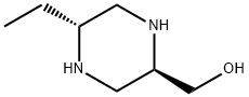 (2R,5R)-5-Ethyl-2-piperazinemethanol 구조식 이미지