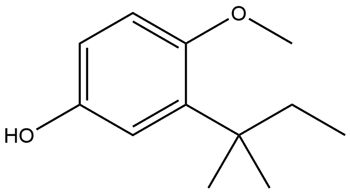 3-(1,1-Dimethylpropyl)-4-methoxyphenol Structure