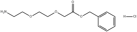 Acetic acid, 2-[2-(2-aminoethoxy)ethoxy]-, phenylmethyl ester, hydrochloride (1:1) Structure