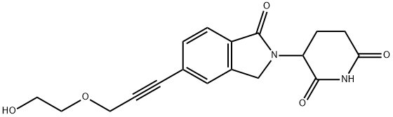 2,6-Piperidinedione, 3-[1,3-dihydro-5-[3-(2-hydroxyethoxy)-1-propyn-1-yl]-1-oxo-2H-isoindol-2-yl]- Structure