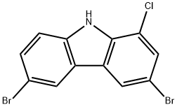 9H-Carbazole, 3,6-dibromo-1-chloro- 구조식 이미지