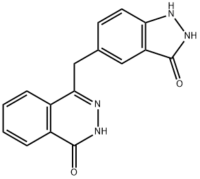 1(2H)-Phthalazinone, 4-[(2,3-dihydro-3-oxo-1H-indazol-5-yl)methyl]- Structure