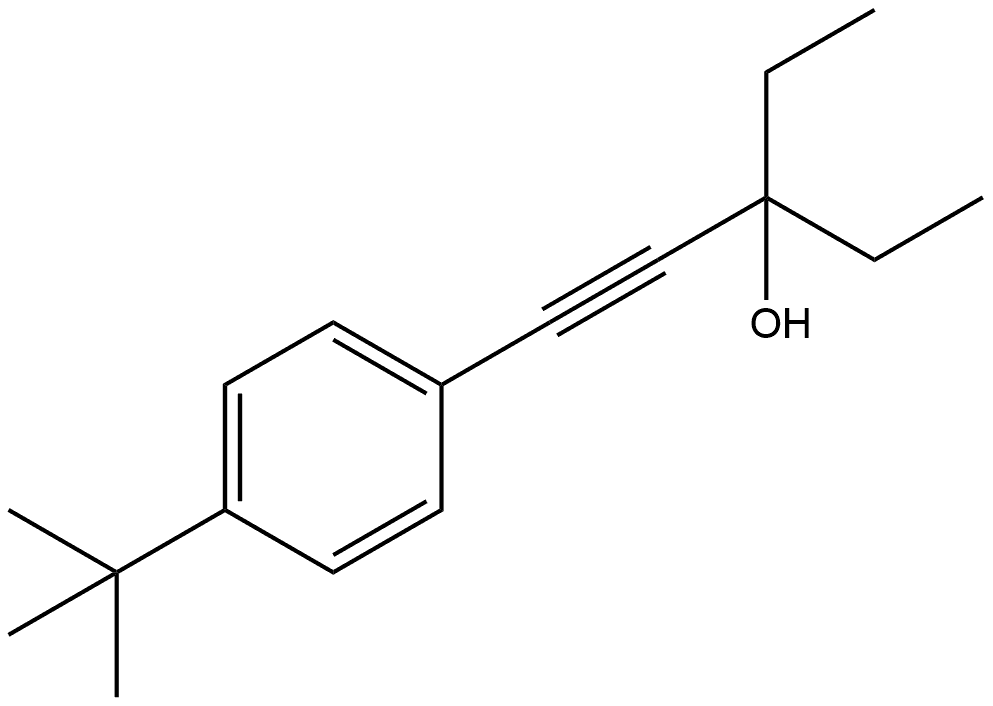 1-[4-(1,1-Dimethylethyl)phenyl]-3-ethyl-1-pentyn-3-ol Structure