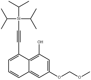 1-Naphthalenol, 3-(methoxymethoxy)-8-[2-[tris(1-methylethyl)silyl]ethynyl]- 구조식 이미지