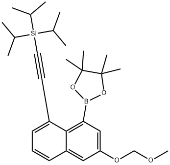 1,3,2-Dioxaborolane, 2-[3-(methoxymethoxy)-8-[2-[tris(1-methylethyl)silyl]ethynyl]-1-naphthalenyl]-4,4,5,5-tetramethyl- Structure