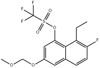 Methanesulfonic acid, 1,1,1-trifluoro-, 8-ethyl-7-fluoro-3-(methoxymethoxy)-1-naphthalenyl ester Structure