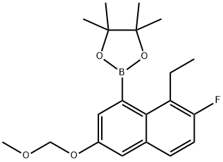 2-(8-ethyl-7-fluoro-3-(methoxymethoxy)naphthalen-1-yl)-4,4,5,5-tetramethyl-1,3,2-dioxaborolane 구조식 이미지